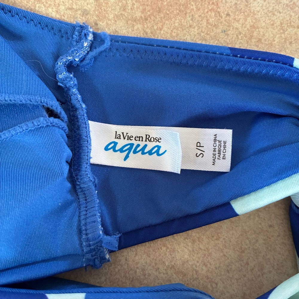 NWOT La Vie En Rose Aqua Blue Bikini Size Small - Picture 7 of 12